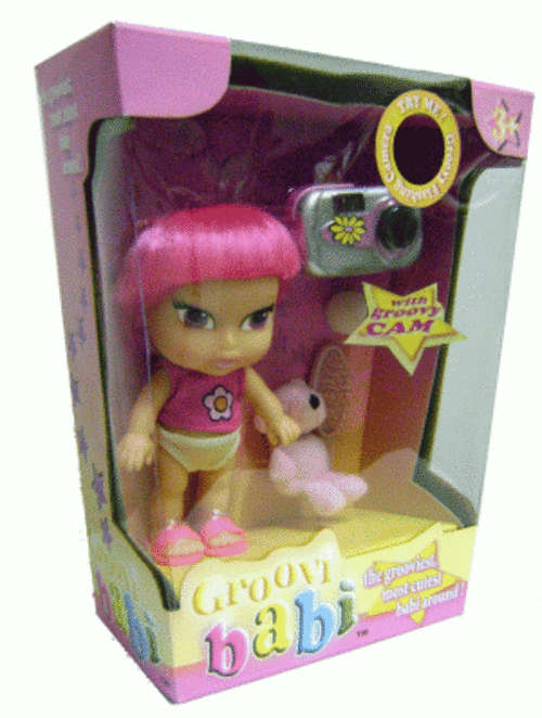 GROOVI BABI 1 & GROOVI CAM - the grooviest, most cutest babi around with Real Flash Groovi Cam!!!