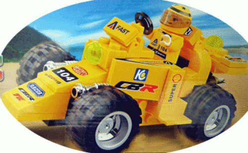 "82 Pieces" - Build up Racing Car with Figurine - High Quality Lego Compatible Pieces