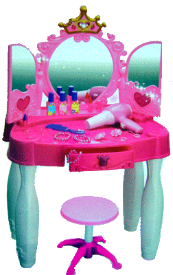 *** Little Princess Musical Dressing Table with Foot Stool, Working Hairdryer and Accessories!!! ***
