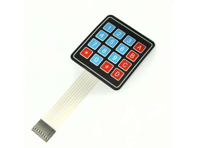4x4 Matrix Keypad Membrane (for Arduino, PIC, ARM, DSP, AVR, Etc.)
