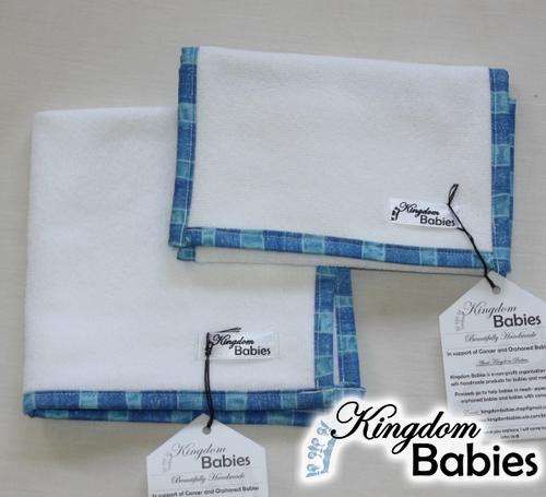 Kingdom Babies Burp Cloth Set - Blue