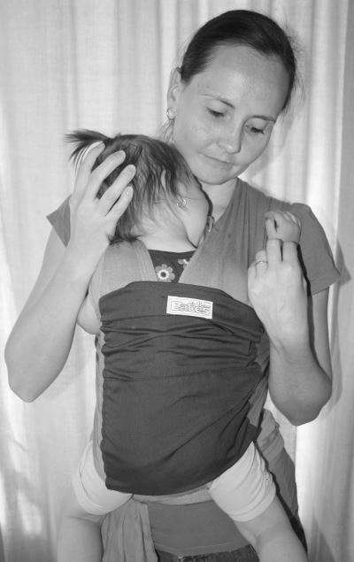 Babes&Babes 'Carry Me' Baby Wrap Carrier - Coral/Brown