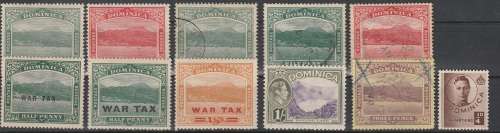 DOMINICA COLLECTION: LMM AND USED : INCL SCARCE  WAR TAX