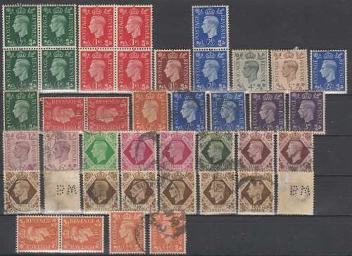 Great Britain 1936, 1937 and 1940 LMM and used selection 3 scans