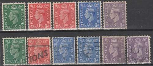 Great Britain 1936, 1937 and 1940 LMM and used selection 3 scans