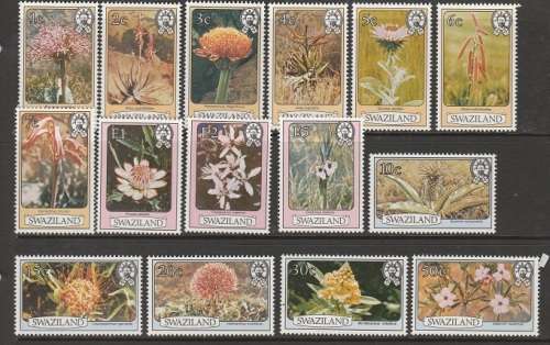 SWAZILAND:1980: DEFINITIVE FLOWER SET:UMM