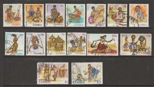 ZAMBIA:1981:CRAFTS DEFINITIVE SET:USED