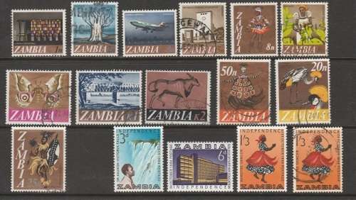 ZAMBIA:1968:DEFINITIVE SET  SET: MIXED USED AND UMM