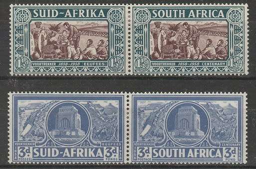 UNION OF SA: 1938: SACC 77 ANS 78: MHR: HIGH VALUES