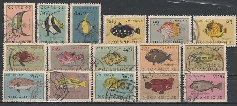 MOCAMBIQUE: FISHES SET:USED