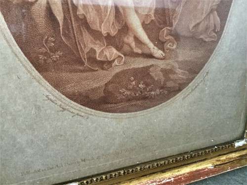SET OF TWO, 1783 GEORGIAN  BARTOLOZZI LITHOGRAPHS!!  *SIMILAR SETS WORTH R10000+*
