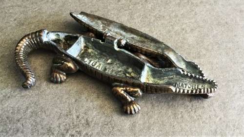 1930's ART DECO LINTON SOLID BRASS CIGARETTE/MATCHES BOX!!