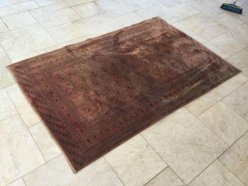 VINTAGE HAND-KNOTTED DUSTY PINK PERSIAN CARPET!! *1950mm - 1300mm*