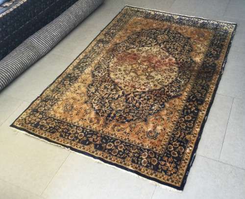 1970mm - 1300mm VINTAGE TIGHT WEAVE WORN BLUE PERSIAN RUG!! *STUNNING RUG*