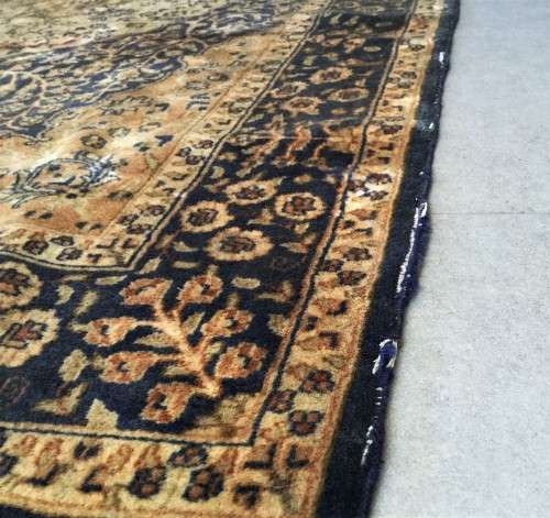 1970mm - 1300mm VINTAGE TIGHT WEAVE WORN BLUE PERSIAN RUG!! *STUNNING RUG*