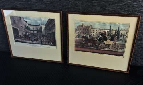 *SELLS FOR R6000+* ANTIQUE PAIR OF 1831 JAMES POLLARD LITHOGRAPHS!!