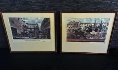 *SELLS FOR R6000+* ANTIQUE PAIR OF 1831 JAMES POLLARD LITHOGRAPHS!!