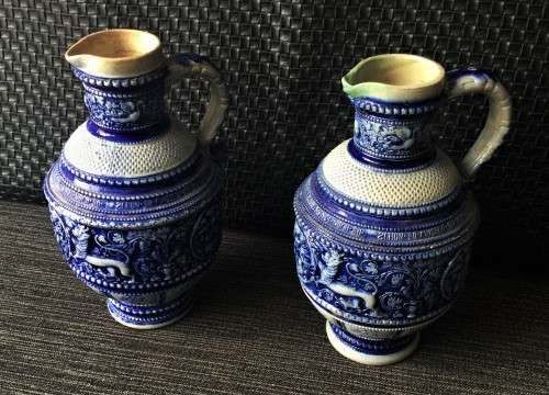 *SELLS FOR R50000+* MUSEUM QUALITY PAIR OF WESTERWALD PITCHERS!