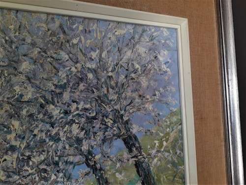 *INVESTMENT ART* 1920's W. KOELEGA, LARGE OIL ON CANVAS - "FARMER AND WIFE"