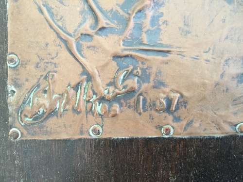 BEATEN COPPER '87 SIGNED SOUTH AFRICAN ARTWORK!