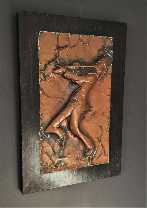 BEATEN COPPER '87 SIGNED SOUTH AFRICAN ARTWORK!