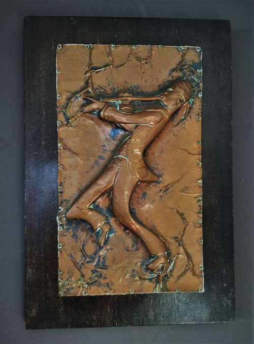 BEATEN COPPER '87 SIGNED SOUTH AFRICAN ARTWORK!
