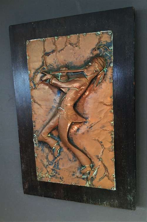 BEATEN COPPER '87 SIGNED SOUTH AFRICAN ARTWORK!