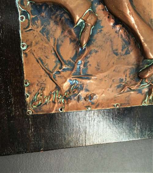 BEATEN COPPER '87 SIGNED SOUTH AFRICAN ARTWORK!