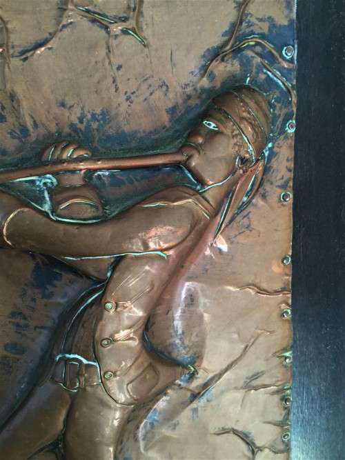 BEATEN COPPER '87 SIGNED SOUTH AFRICAN ARTWORK!