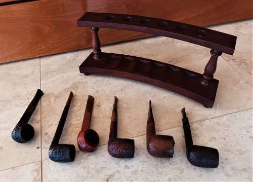 VINTAGE SET OF SMOKING PIPES! *DUNHILL SHELL PIPE INCLUDED*