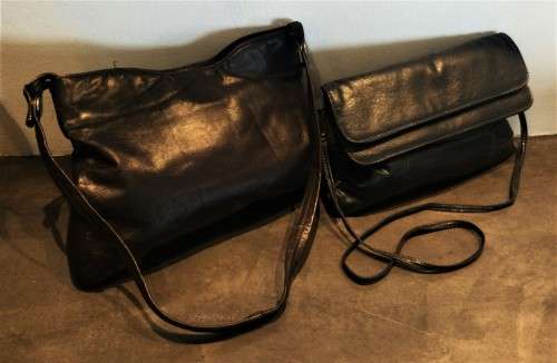 PAIR OF GENUINE LEATHER HAND-BAGS!