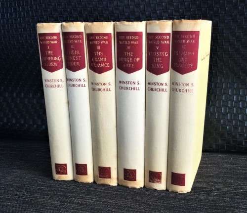 COMPLETE 6 BOOK SET OF SECOND WORLD WAR, BY WINSTON CHURCHILL! *GOOD CONDITION*