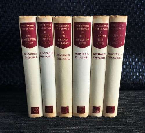 COMPLETE 6 BOOK SET OF SECOND WORLD WAR, BY WINSTON CHURCHILL! *GOOD CONDITION*