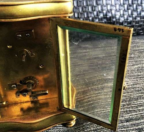 ANTIQUE BRASS CARRIAGE CLOCK! *FULLY WORKING WITH KEY*