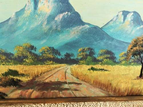 BEAUTIFUL ORNATELY FRAMED SIGNED SOUTH AFRICAN ARTWORK *L GIBSON*