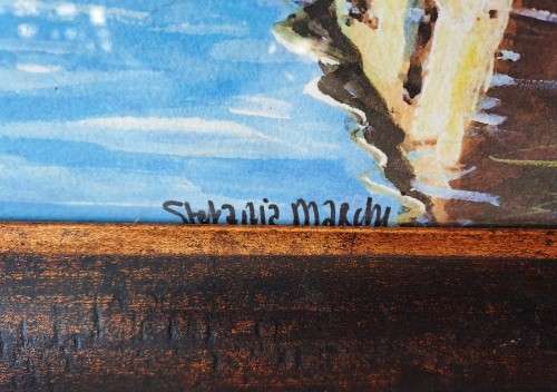 STUNNING ORIGNAL FRAMED WATER COLOUR BY ARTIST STEFANIA MARCHI!