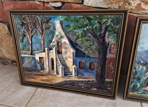 STUNNING PAIR OF GILT FRAMED ORIGINAL OIL ON CANVAS PAINTINGS *SIGNED*
