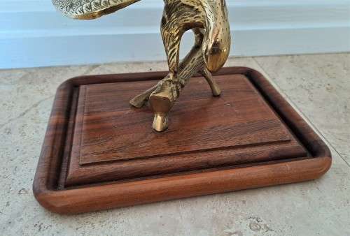 STUNNING MOUNTED SOLID BRASS EAGLE! *LOVELY PIECE*
