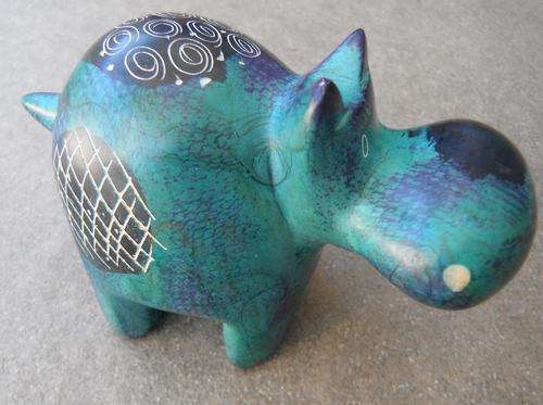 Handpainted,Stone African Hippopotamus!!!