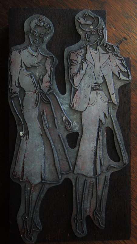 Genuine 1940's Printing Block!!