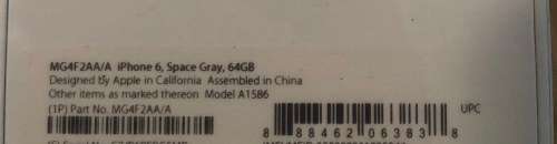 Apple iPhone 6 64Gb Space Grey (Unused)