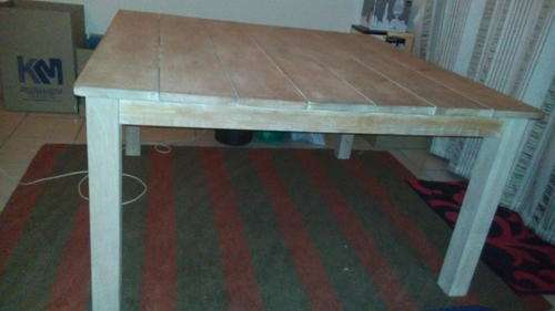 8 Seat Solid Natural Wood Dining/ Outdoor Table