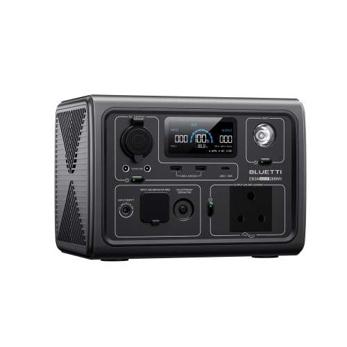 BLUETTI EB3A 600W 268Wh Portable Power Station LiFePO4 Battery Solar Generator - SA Plug