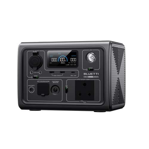 BLUETTI EB3A 600W 268Wh Portable Power Station LiFePO4 Battery Solar Generator - SA Plug