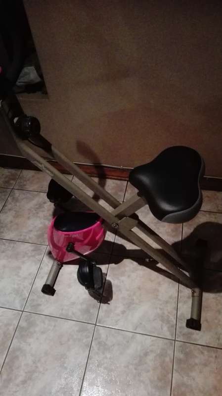 Fold Up "Maxed" Exercise bike in excellent conditionspace saver!