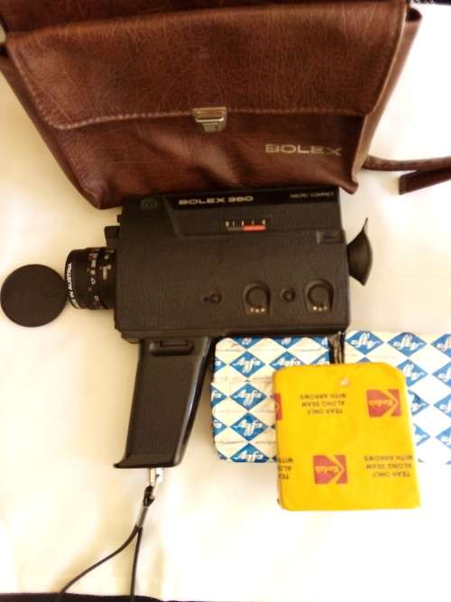 Old Bolex 8mm Movie Camera Not Tested Plus Film In Carry Case Excellent Condition!