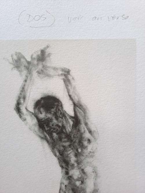 Diane Victor - Lithograph - Ashes to Ashes - 297mm x 210mm - double sided with pencil message