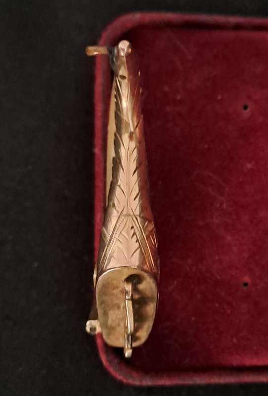 Vintage Horn Shaped Brooch