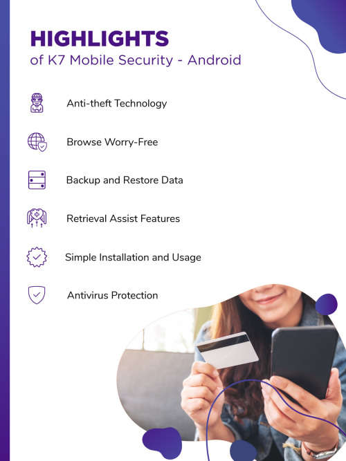 K7 Mobile Security for Android Mobile Antivirus 2021|1 User, 1 Year|-Email Delivery