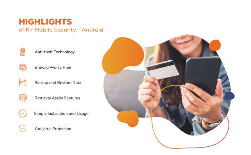 K7 Mobile Security for Android Mobile Antivirus 2021|1 User, 1 Year|-Email Delivery